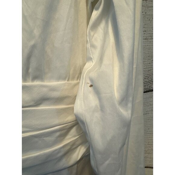 Finley White Button Down Shirt Size Large - Picture 2 of 3